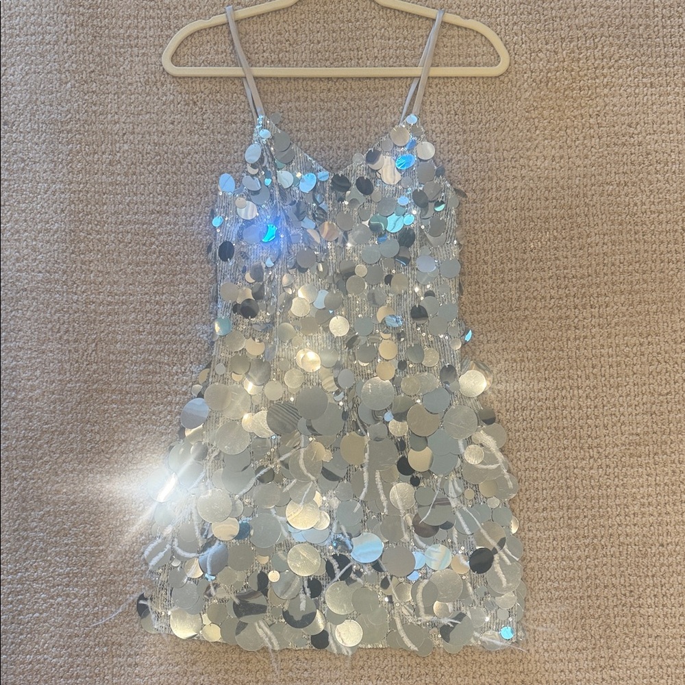 Walter Baker Shiny Silver Dress